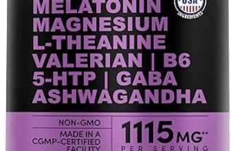 12-in-1 melatonin sleep supplement capsules bottle 90 count