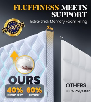 Bedsure ultra fluffy mattress topper