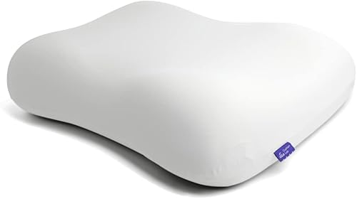 Cushion Lab Deep Sleep Pillow in calm grey with ergonomic cervical contour shape