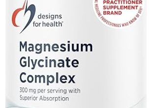 Designs for Health magnesium glycinate capsules 120 count bottle