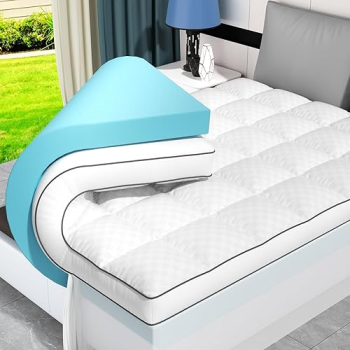 Dual layer gel memory foam mattress topper