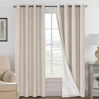 H.VERSAILTEX linen 100% blackout curtains for bedroom sleep environment