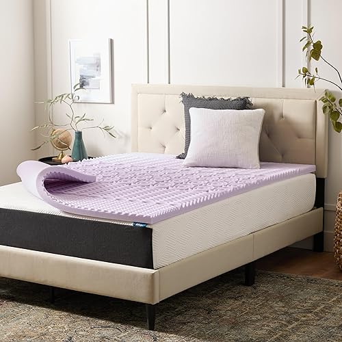 LUCID Lavender Infused Memory Foam Mattress Topper Queen