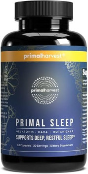 Primal Harvest Sleep Support supplement with melatonin and GABA