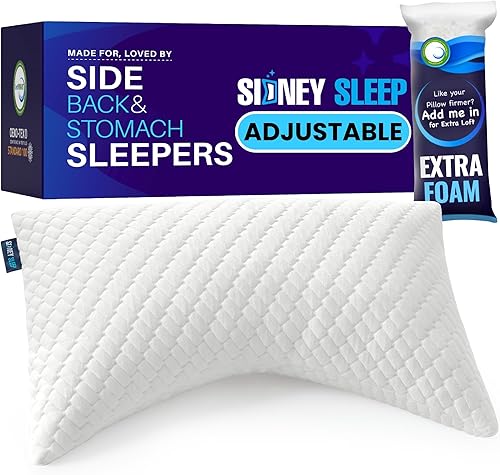 Sidney Sleep adjustable curved contour pillow in white
