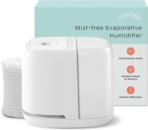 Canopy Bedside Humidifier 2.0 in white with reading light