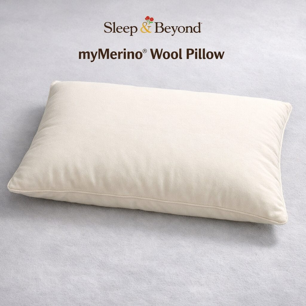 Sleep and Beyond myMerino wool pillow natural cream