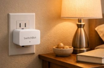 SwitchBot Plug Mini white smart plug in bedroom wall outlet