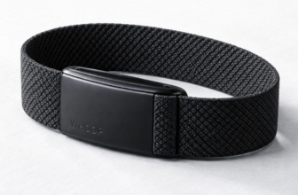WHOOP 4.0 fitness tracker with black knit band