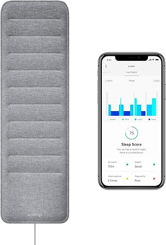 Withings Sleep tracking pad sensor placed under mattress