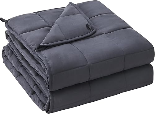 yescool cooling weighted blanket in grey