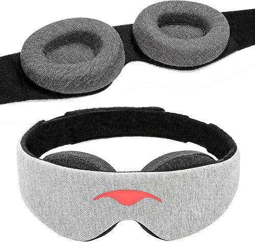 Manta Sleep Mask with adjustable eye cups in black