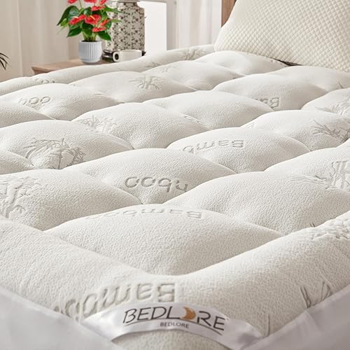 BEDLORE Queen Bamboo Viscose Mattress Topper
