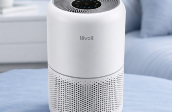 LEVOIT Core 300 Air Purifier in matte white on a calm bedroom surface