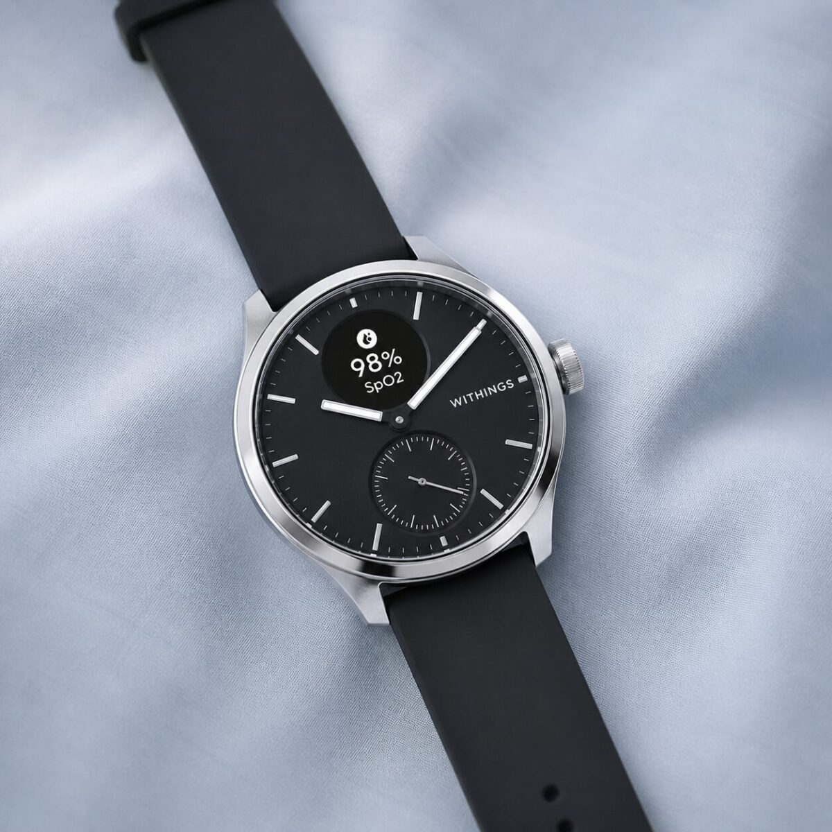 Withings ScanWatch 2 hybrid smartwatch with analog dial and PMOLED display