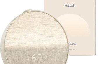 Hatch Restore 3 sunrise alarm clock on nightstand