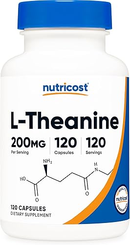 Nutricost L-theanine 200mg capsules bottle