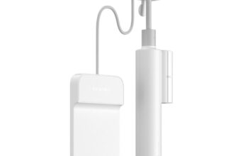 SwitchBot Blind Tilt solar powered smart blind controller on window blinds