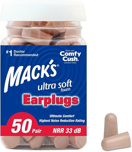 Macks ultra soft foam earplugs 50 pair jar