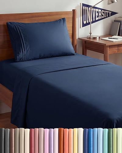 Mellanni twin XL 3 piece sheet set folded