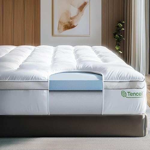 ViscoSoft 4 inch pillow top mattress topper on bed
