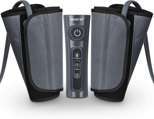 CINCOM leg compression massager wraps on both calves