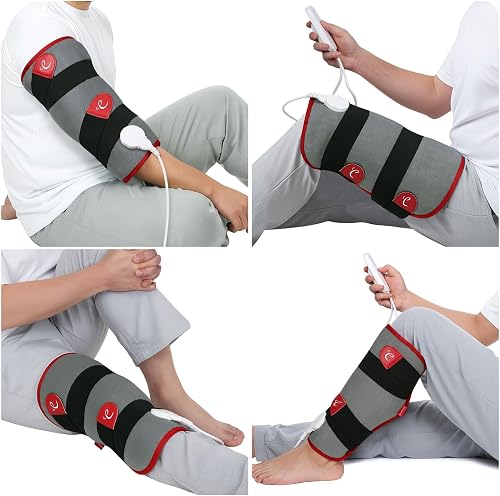 Comfytemp wearable leg heating pad wrapped around a calf