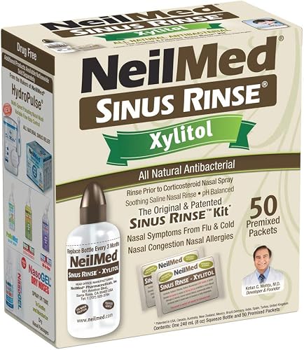 NeilMed sinus rinse kit bottle with packets
