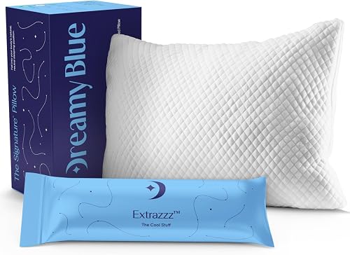 DreamyBlue Signature adjustable shredded memory foam pillow