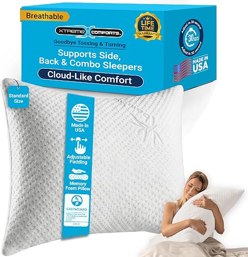 Xtreme Comforts shredded memory foam pillow